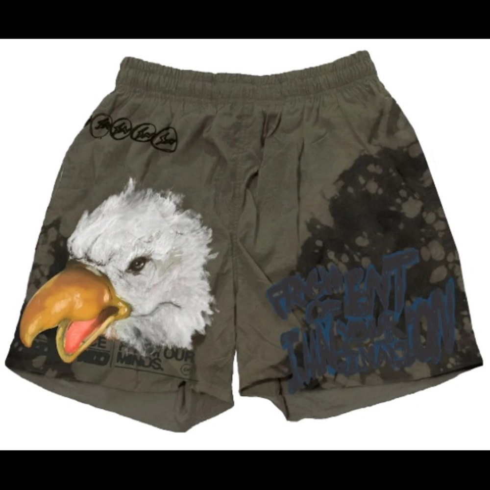 COPY - Travis Scott Cactus Jack for Fragment Imagination Eagle Shorts Olive XL